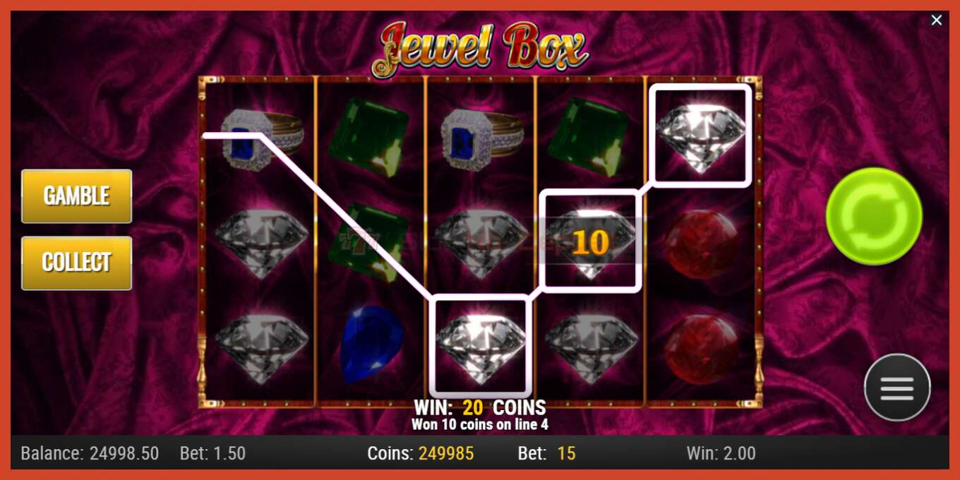 Slot screenshot: Jewel Box no deposit, number - 5