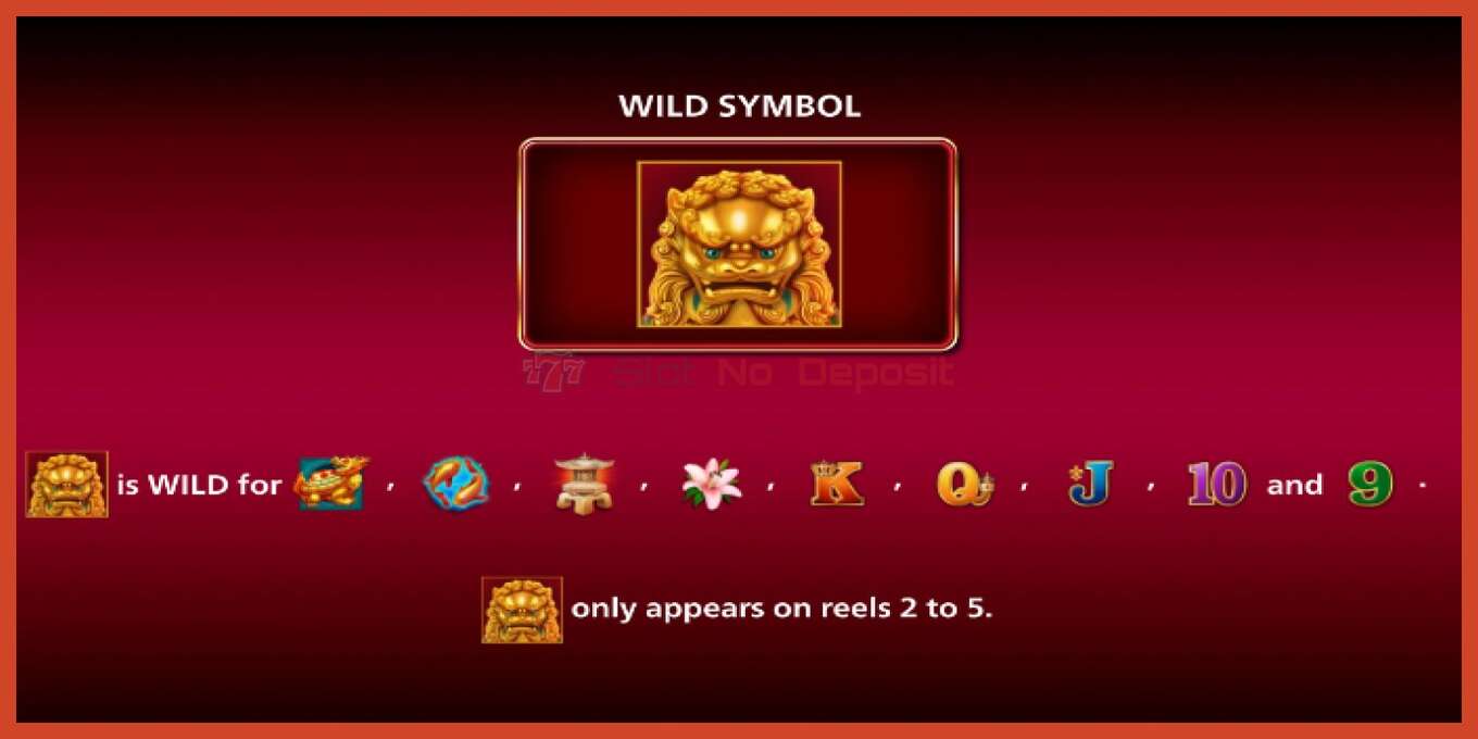 Slot screenshot: Jewel of the Dragon Fu Lion no deposit, number - 6