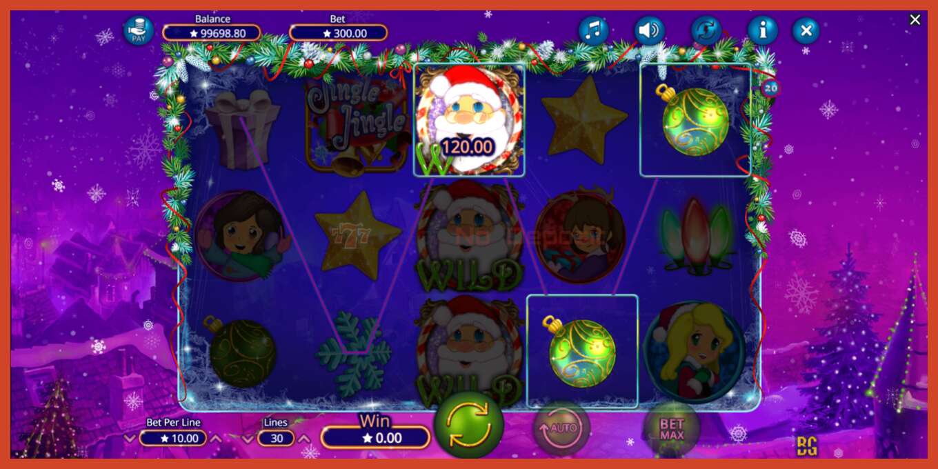 Slot screenshot: Jingle Jingle no deposit, number - 3