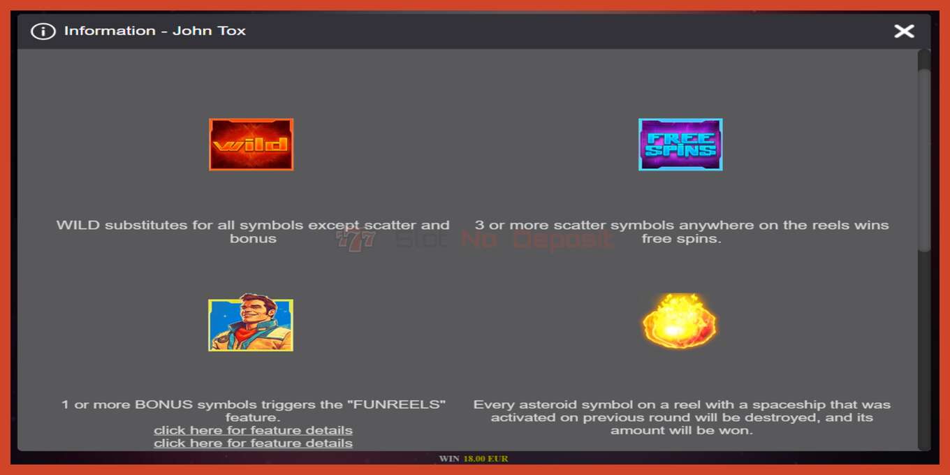 Slot screenshot: John Tox no deposit, number - 3
