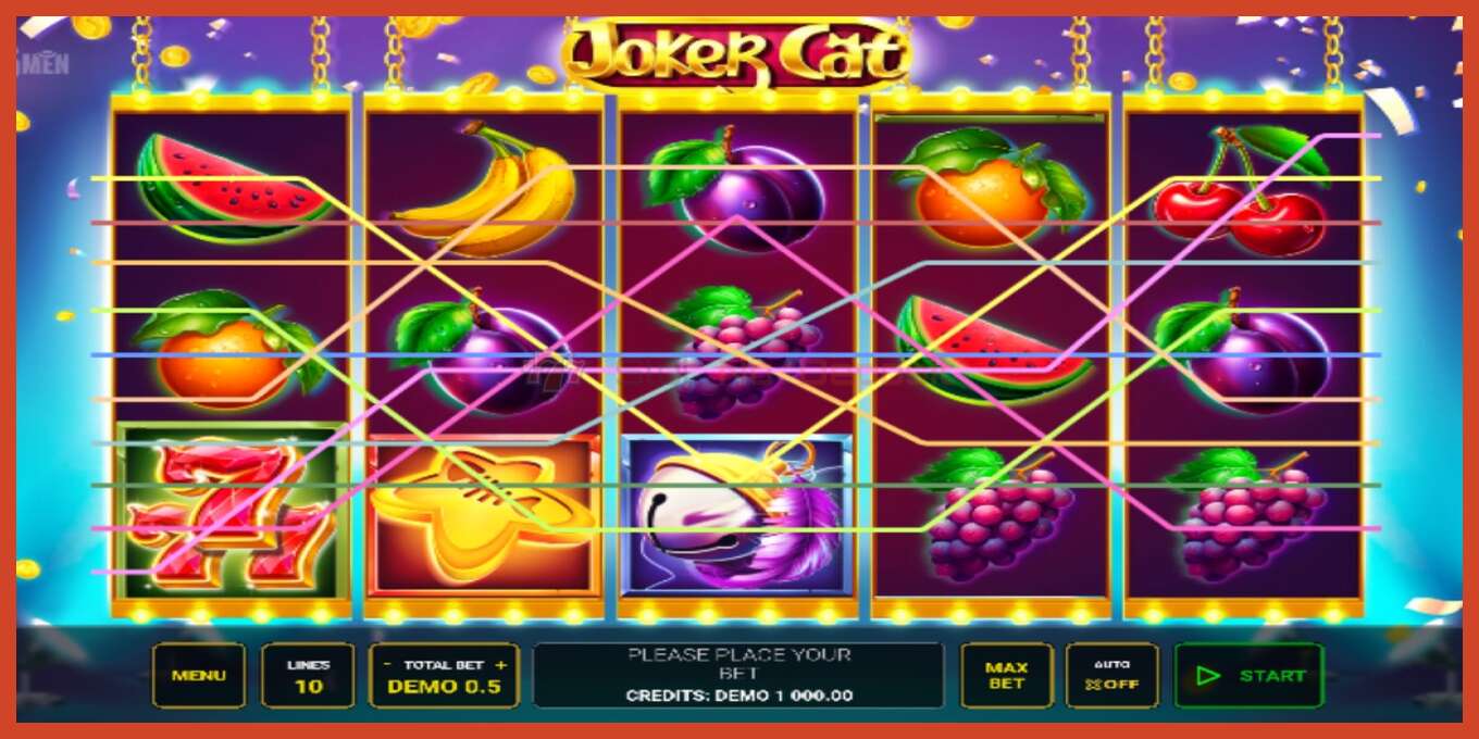 Slot skrinshoti: Joker Cat depozit yoq, raqam - 1