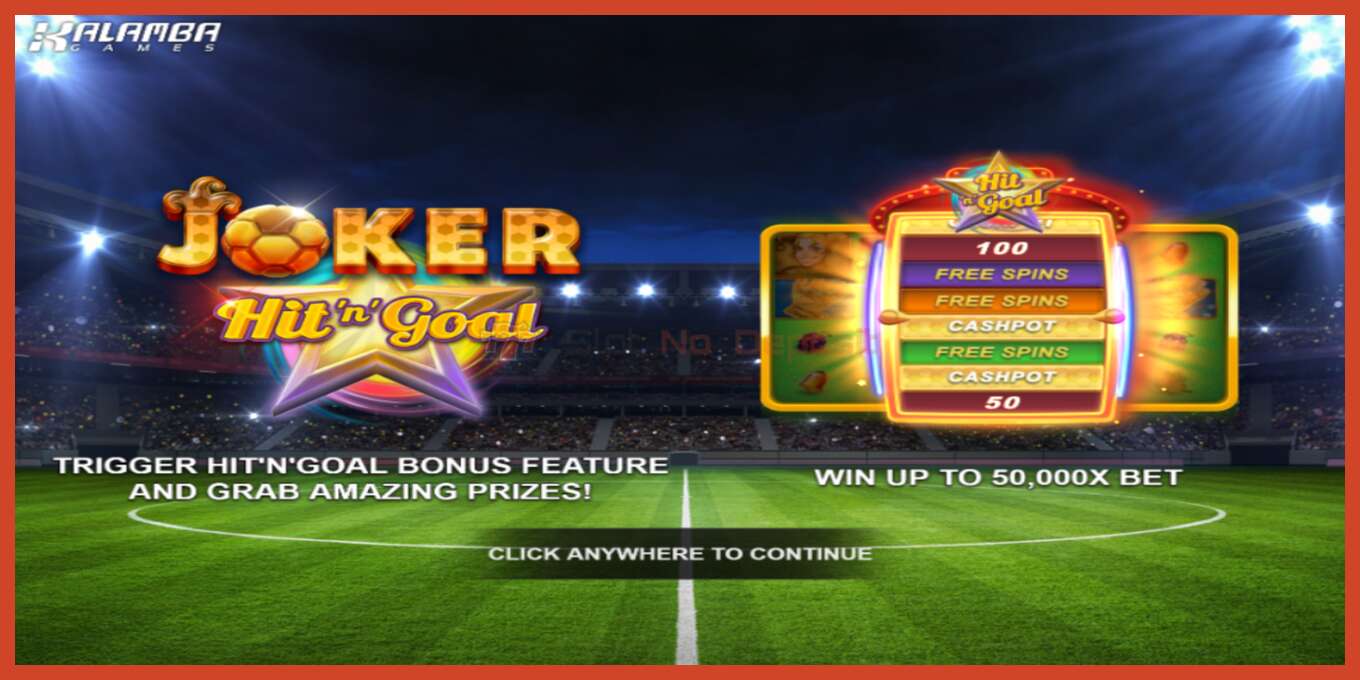 Slot screenshot: Joker HitnGoal no deposit, number - 1