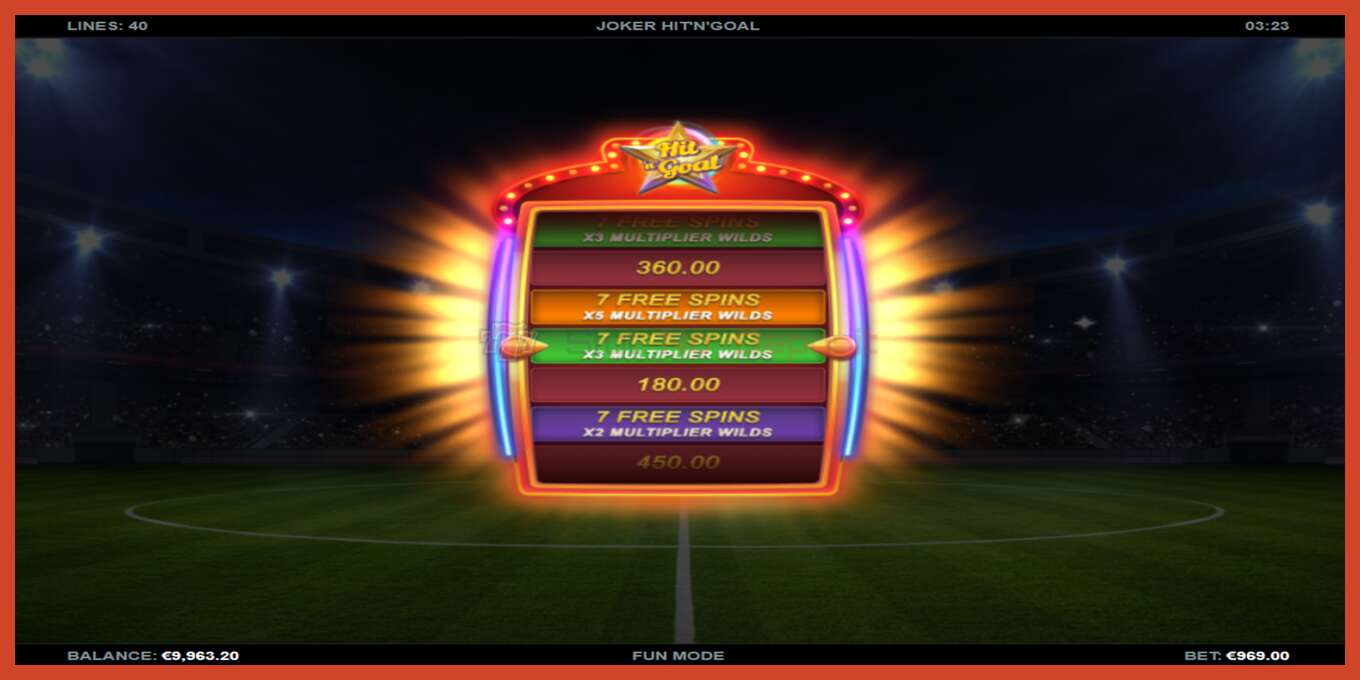 Slot screenshot: Joker HitnGoal no deposit, number - 4