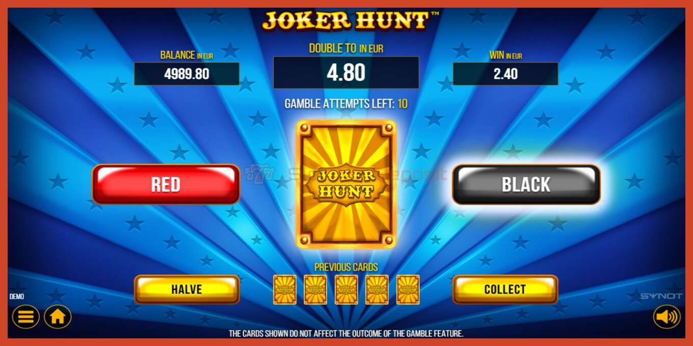 Captura de tela do slot: Joker Hunt sem depósito, número - 4