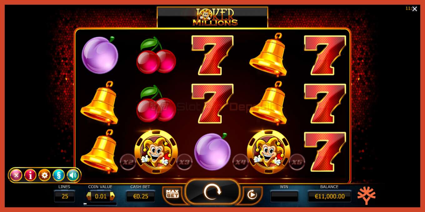 Slot screenshot: Joker Millions no deposit, number - 2