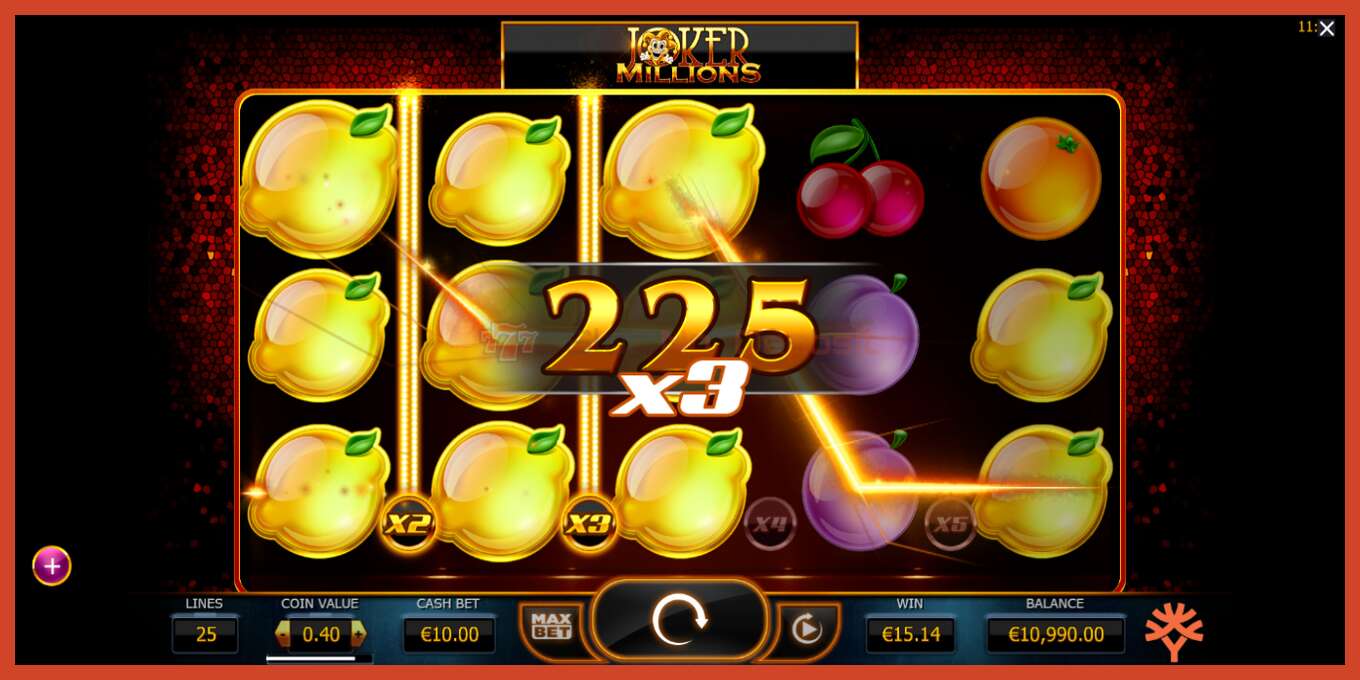 Slot screenshot: Joker Millions bez depozita, broj - 3