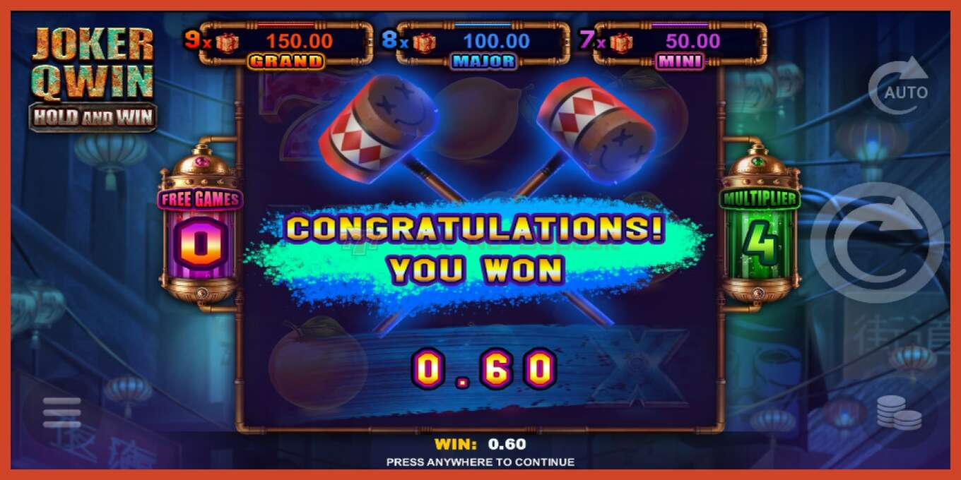 Slot screenshot: Joker Qwin - Hold and Win no deposit, number - 3