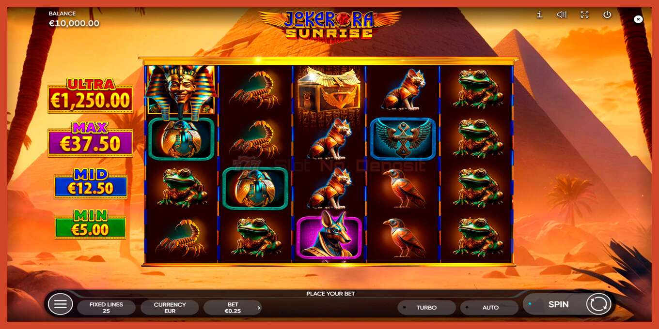 Slot pantaila-argazkia: Joker Ra: Sunrise gordailurik ez, zenbakia - 1