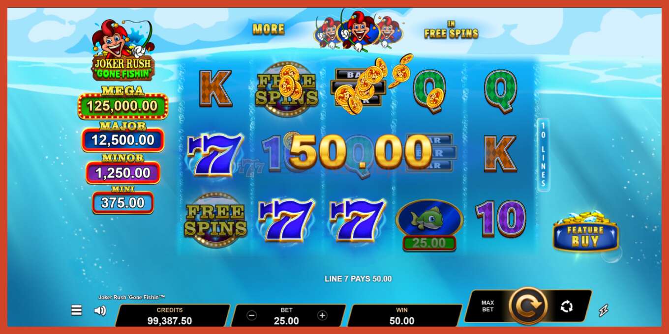 Slot screenshot: Joker Rush Gone Fishin no deposit, number - 3