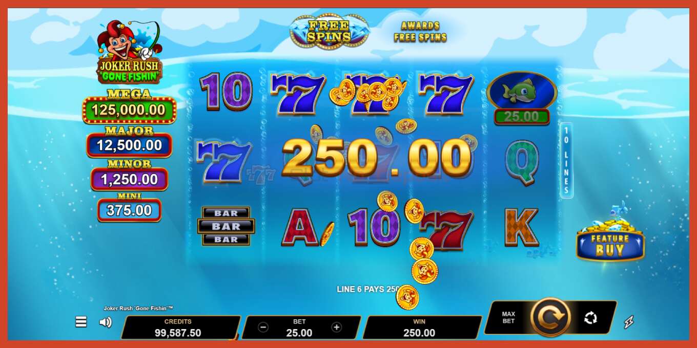 Slot screenshot: Joker Rush Gone Fishin no deposit, number - 4