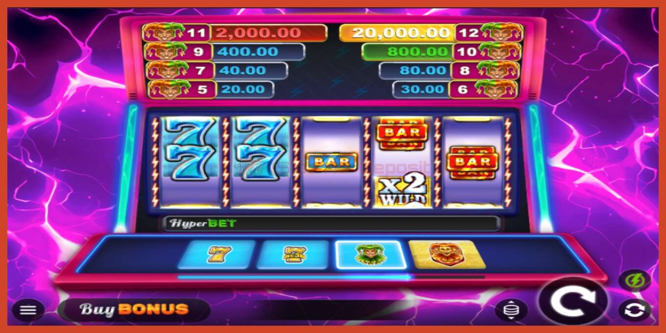 Slot screenshot: Joker Spark 7s no deposit, number - 2