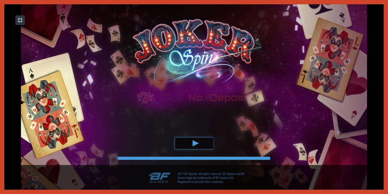 Schermata della fessura: Joker Spin nessun deposito, numero - 1