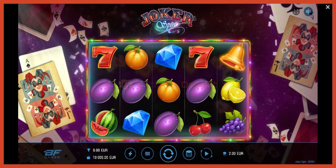 Slot screenshot: Joker Spin no deposit, number - 2