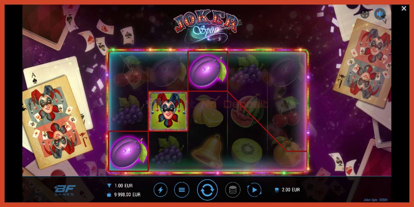 Slot screenshot: Joker Spin no deposit, number - 4