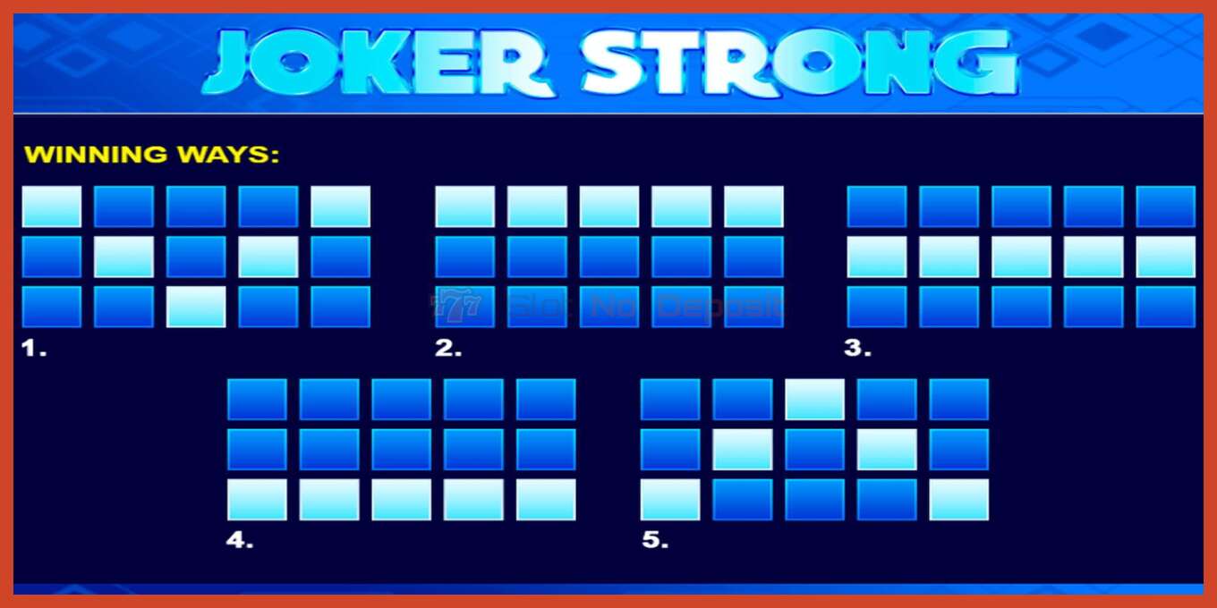 Slot screenshot: Joker Strong no deposit, number - 7