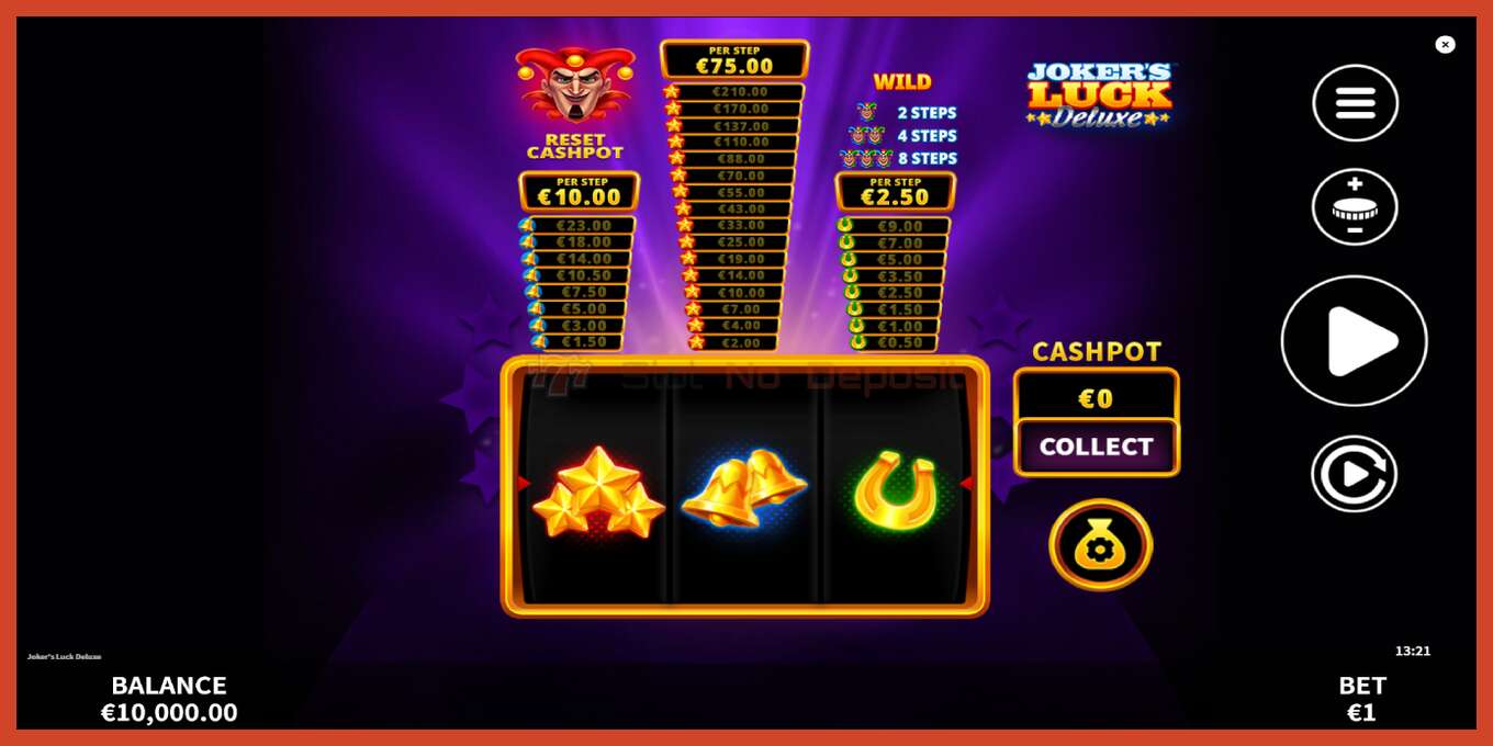 Slot skærmbillede: Jokers Luck Deluxe intet depositum, antal - 2