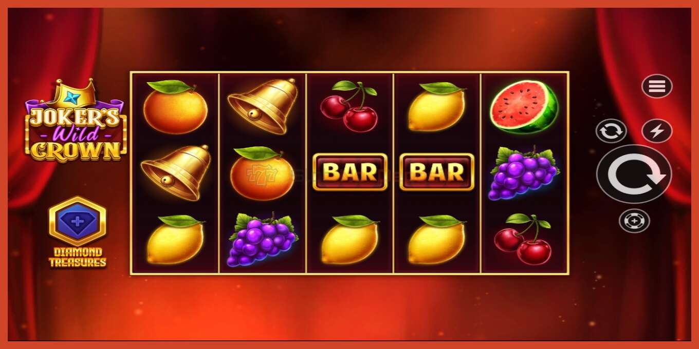 Slot screenshot: Jokers Wild Crown Diamond Treasures bez depozita, broj - 1