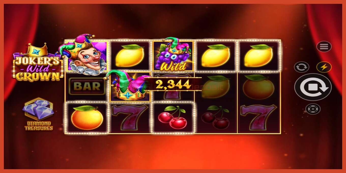 Slot screenshot: Jokers Wild Crown Diamond Treasures bez depozita, broj - 2