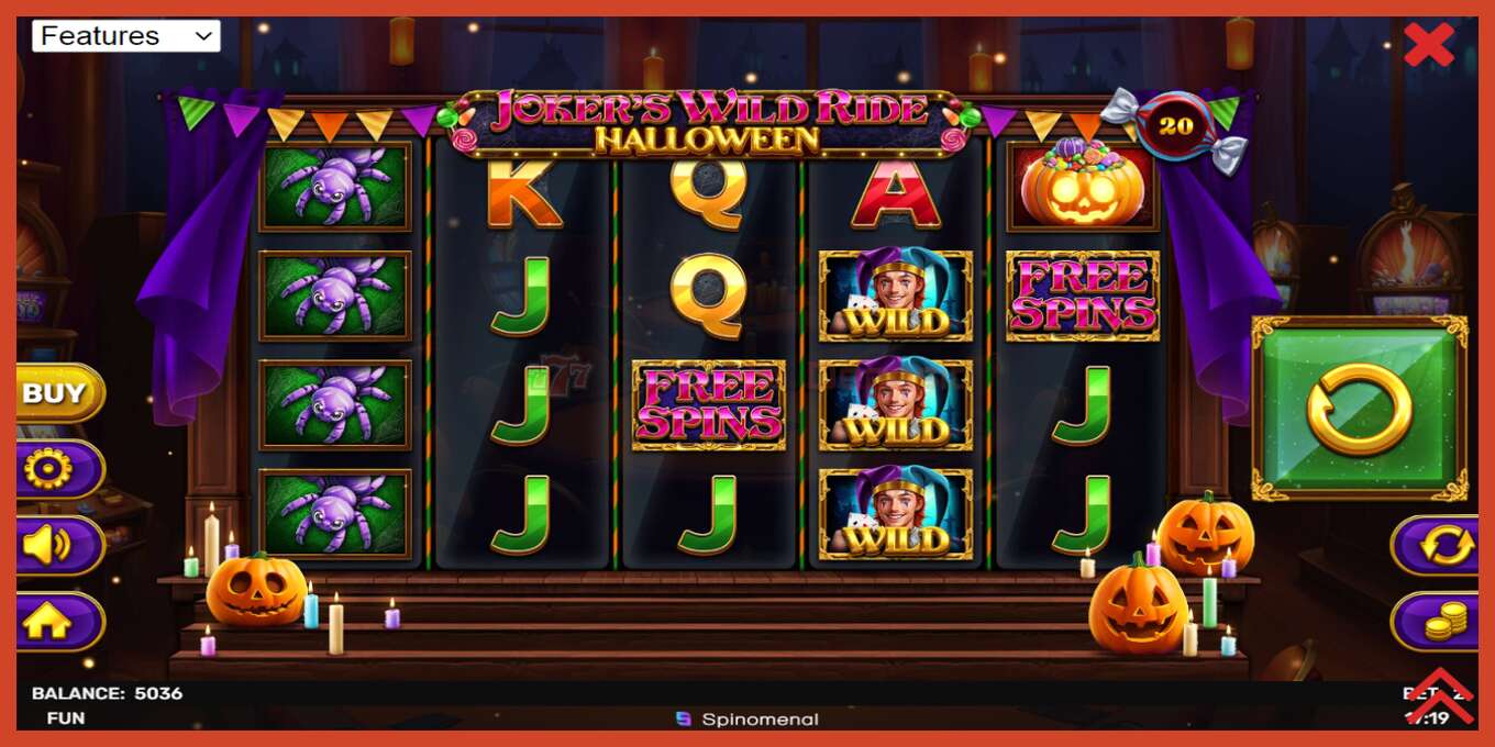 Captură de ecran pentru slot: Jokers Wild Ride Halloween fara depozit, număr - 2