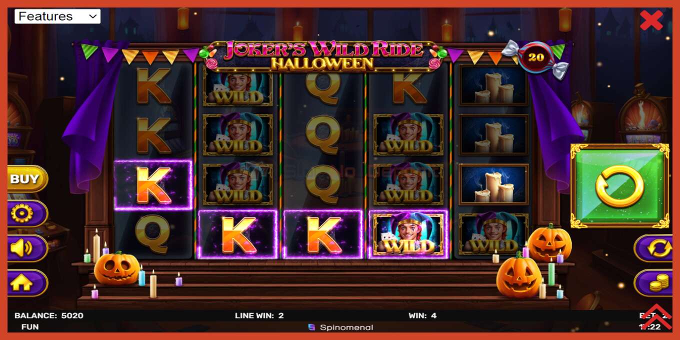 Captură de ecran pentru slot: Jokers Wild Ride Halloween fara depozit, număr - 4