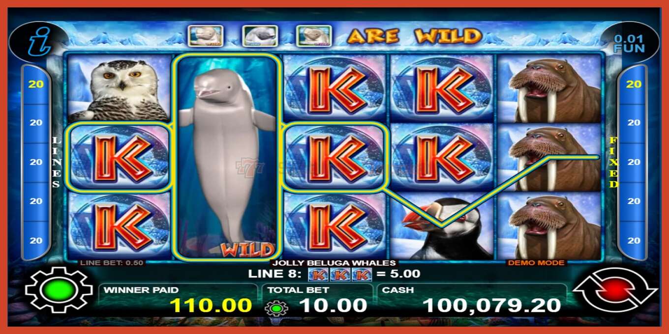 Slot screenshot: Jolly Beluga Whales no deposit, number - 3