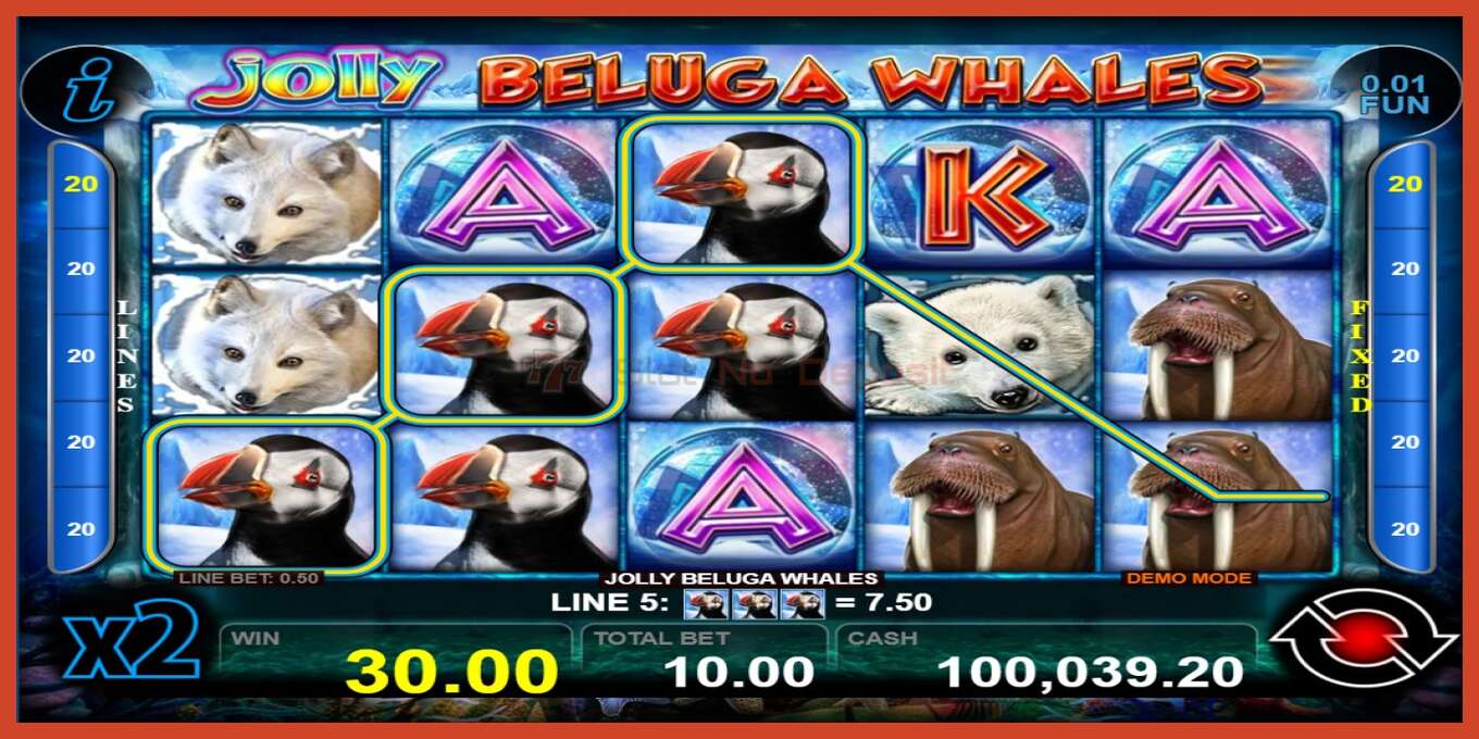 Slot screenshot: Jolly Beluga Whales no deposit, number - 4