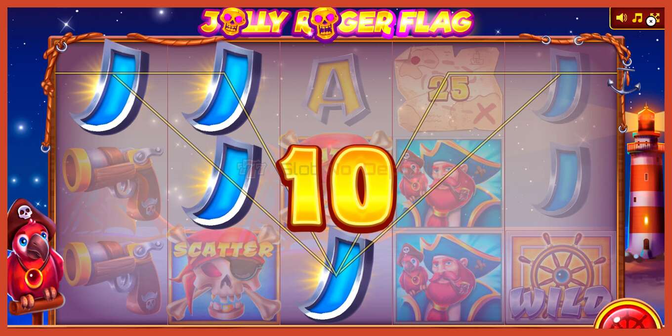 Slot screenshot: Jolly Roger Flag no deposit, number - 4