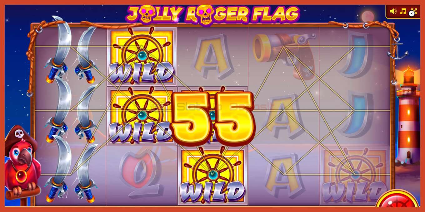 Slot screenshot: Jolly Roger Flag no deposit, number - 5