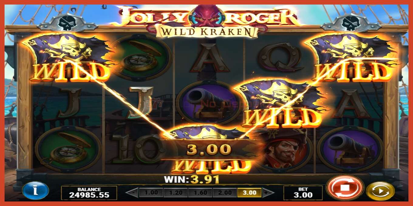 Slot screenshot: Jolly Roger Wild Kraken no deposit, number - 3