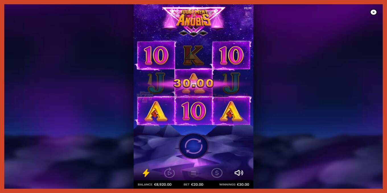 Slot screenshot: Judgement of Anubis no deposit, number - 3