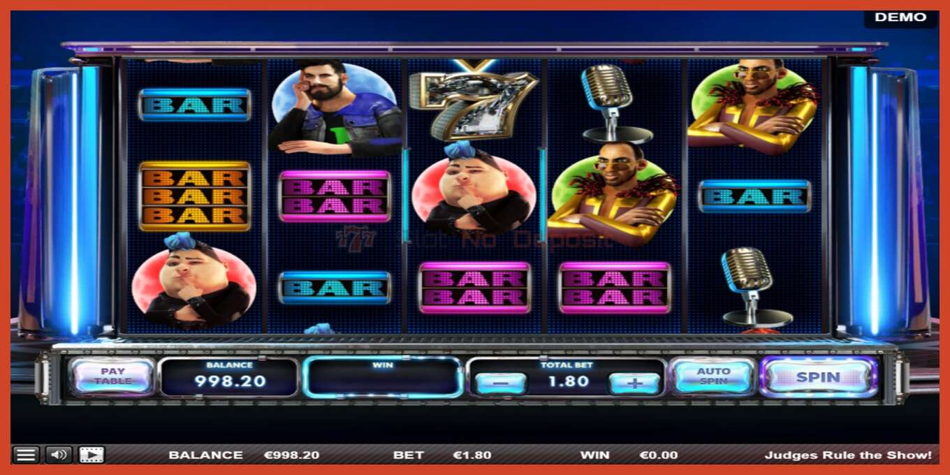 Slot screenshot: Judges Rule the Show no deposit, number - 2