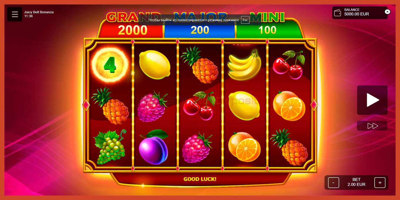 Slot screenshot: Juicy Bell Bonanza bez depozita, broj - 1