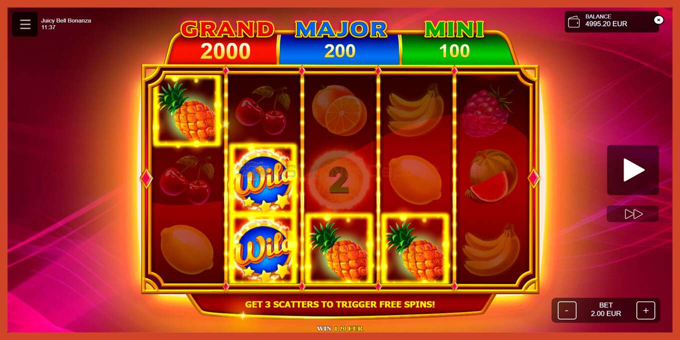 Slot screenshot: Juicy Bell Bonanza bez depozita, broj - 2