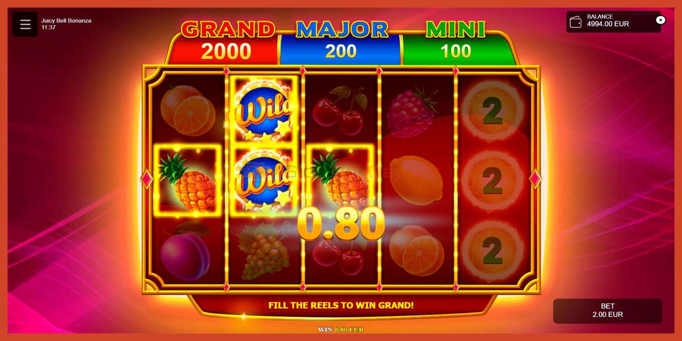 Slot screenshot: Juicy Bell Bonanza bez depozita, broj - 3