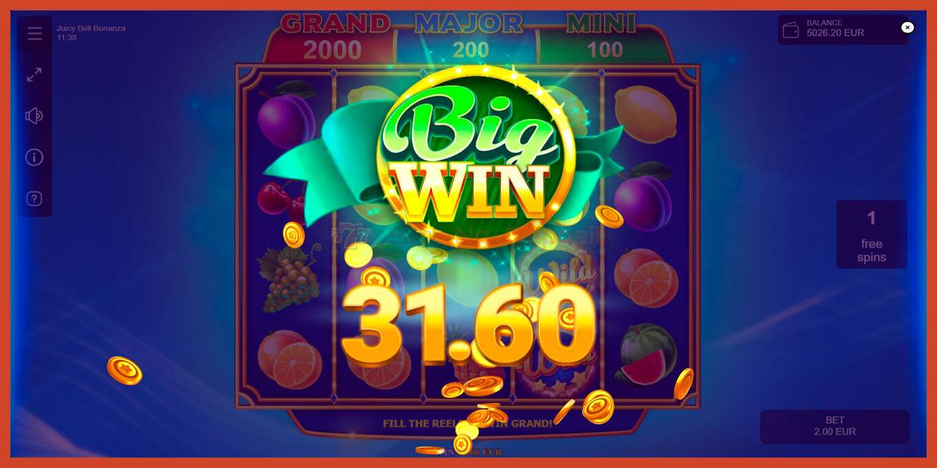 Slot screenshot: Juicy Bell Bonanza bez depozita, broj - 6