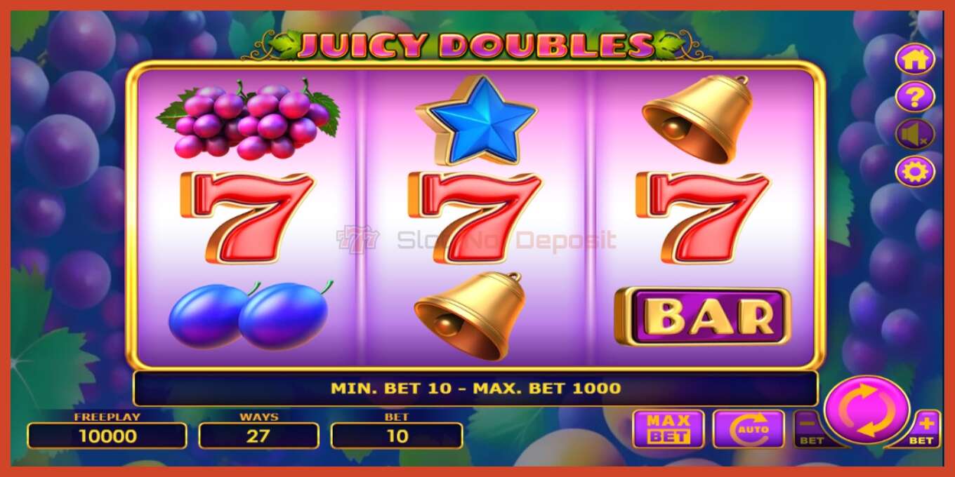 Captura de pantalla do slot: Juicy Doubles sen depósito, número - 1