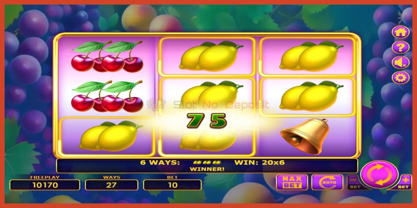 Captura de pantalla do slot: Juicy Doubles sen depósito, número - 2