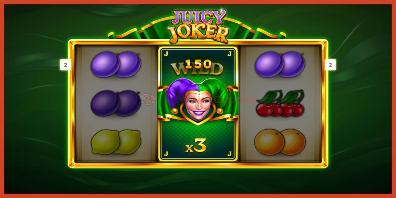 ສະລັອດຕິງ screenshot: Juicy Joker ບໍ່ມີເງິນຝາກ, ເລກ - 4