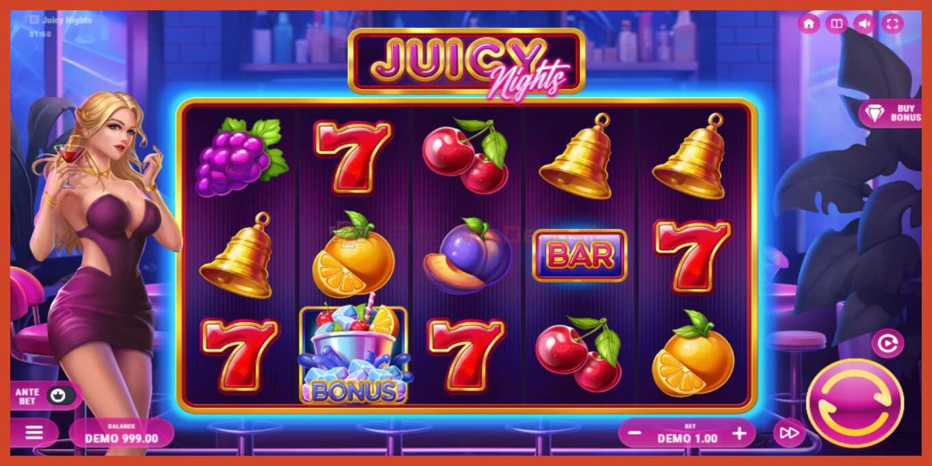 Slot screenshot: Juicy Nights bez depozita, broj - 2