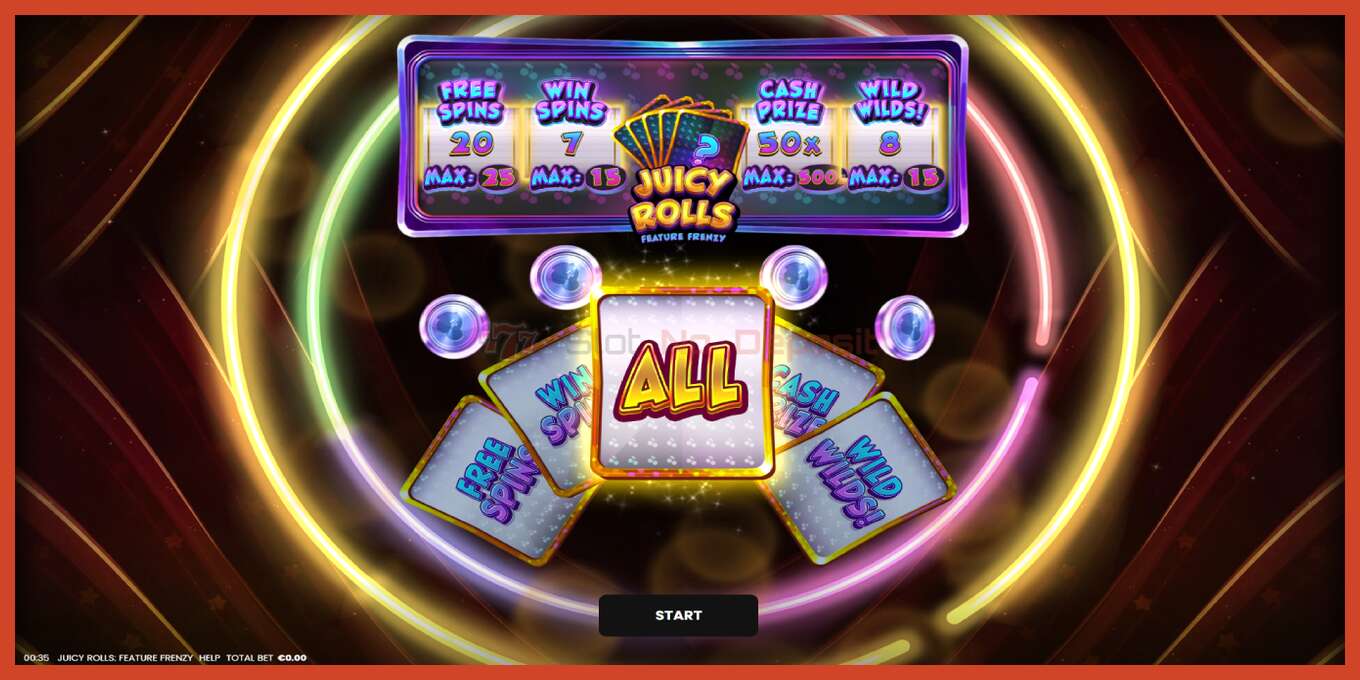 Slot screenshot: Juicy Rolls: Feature Frenzy no deposit, number - 1