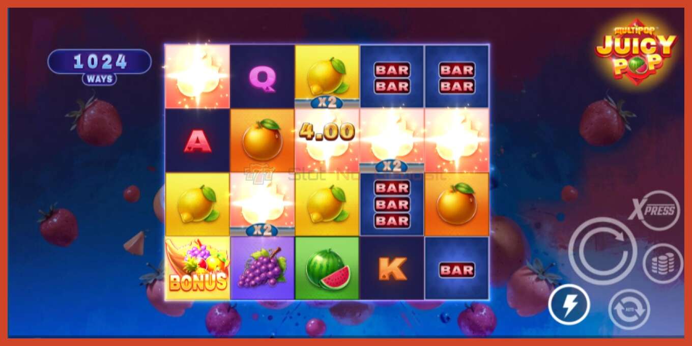 Slot screenshot: JuicyPop bez depozita, broj - 3