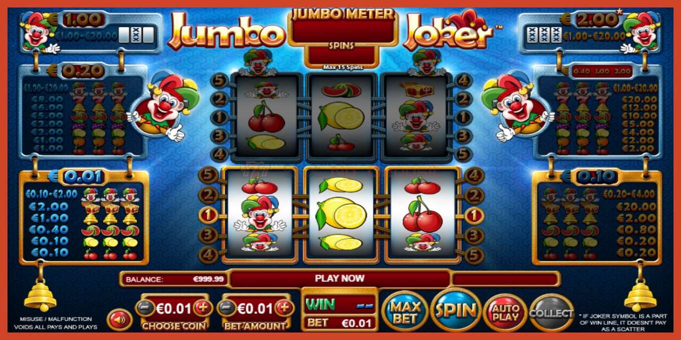 Slot screenshot: Jumbo Joker bez depozita, broj - 2