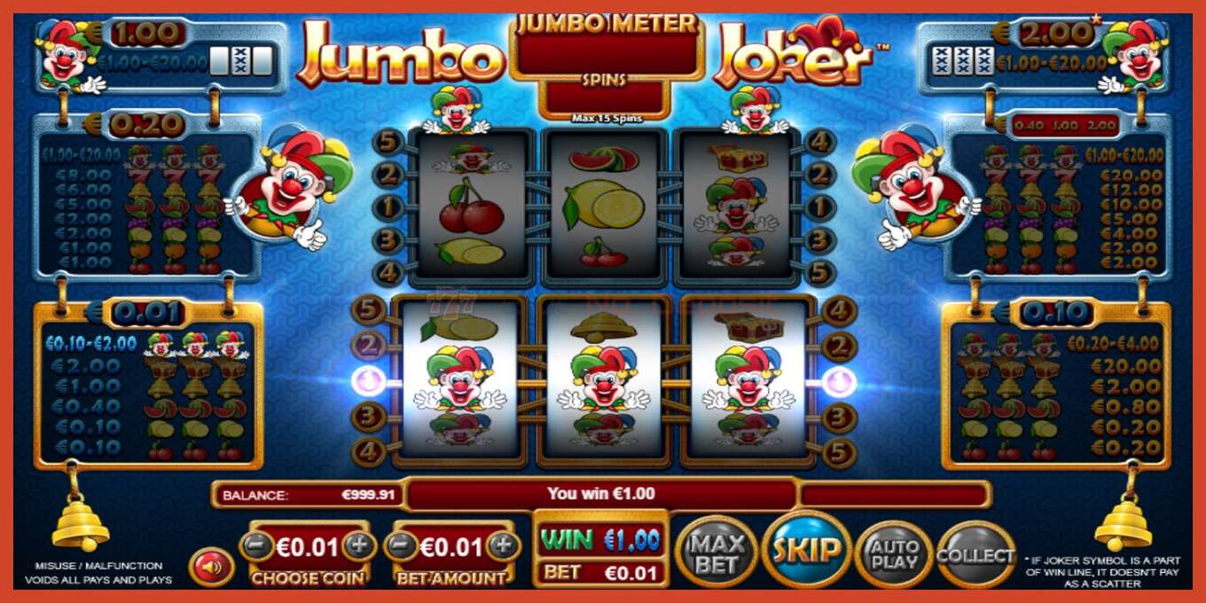 Slot screenshot: Jumbo Joker bez depozita, broj - 3