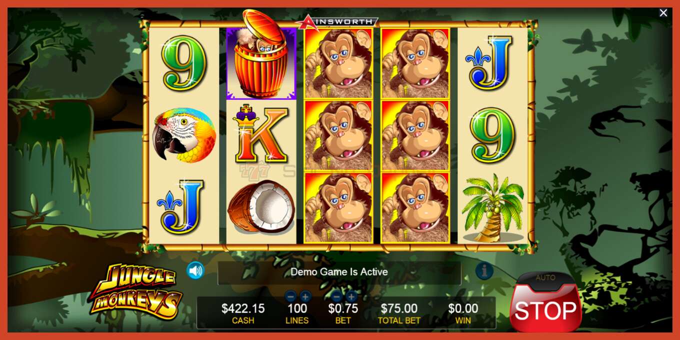 Slot screenshot: Jungle Monkeys no deposit, number - 3