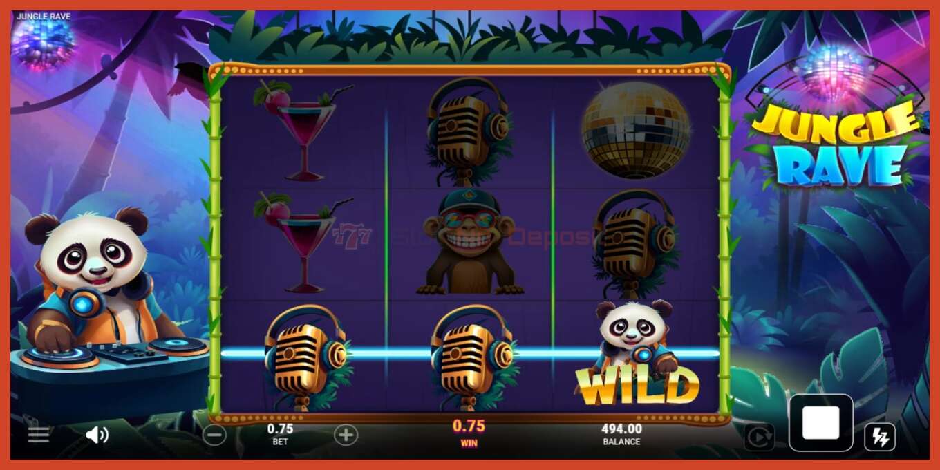 Slot screenshot: Jungle Rave no deposit, number - 3