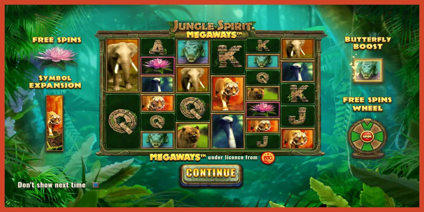 Tangkapan layar slot: Jungle Spirit Megaways tidak ada setoran, nomor - 1