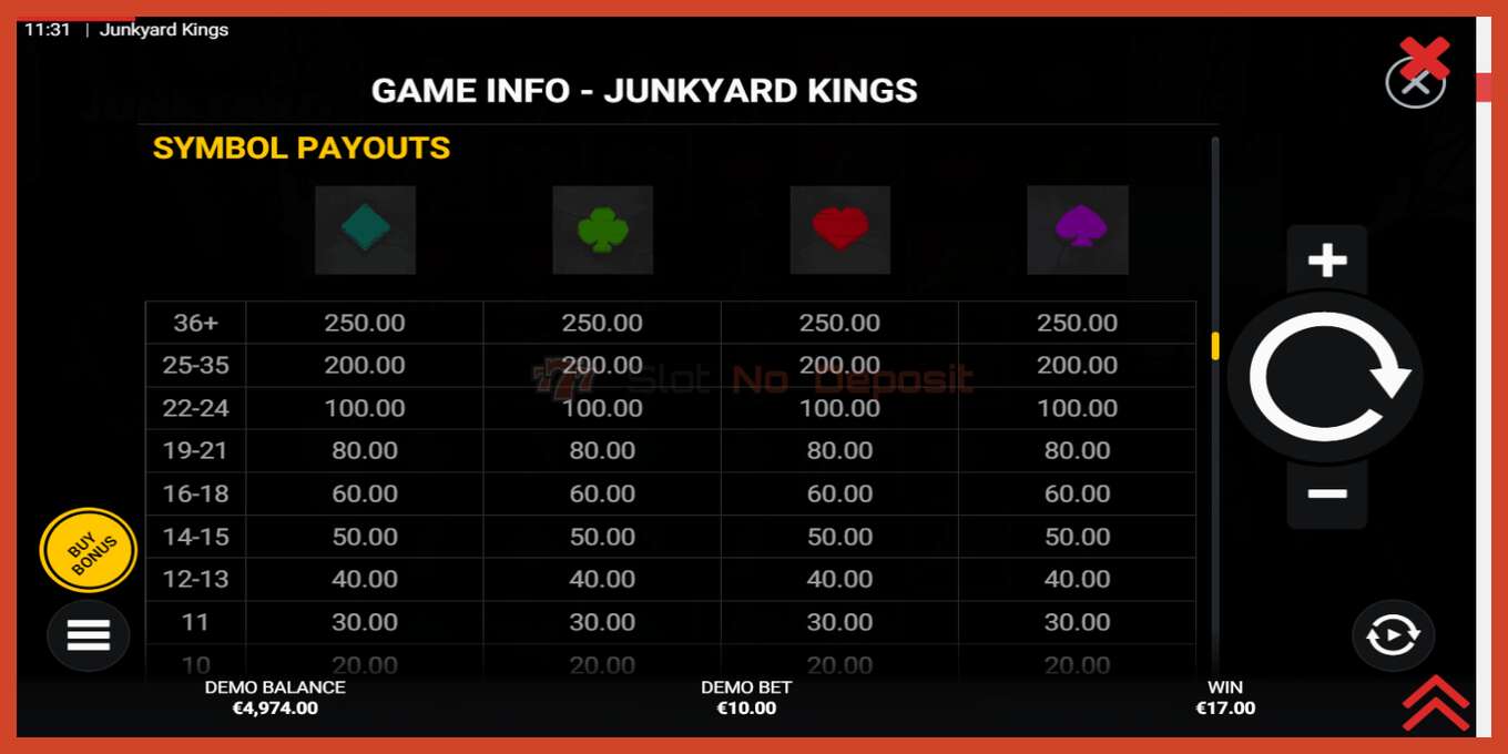 Slot screenshot: Junkyard Kings no deposit, number - 5