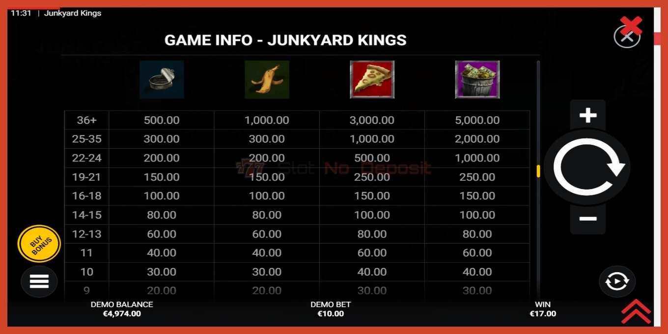 Slot screenshot: Junkyard Kings no deposit, number - 6