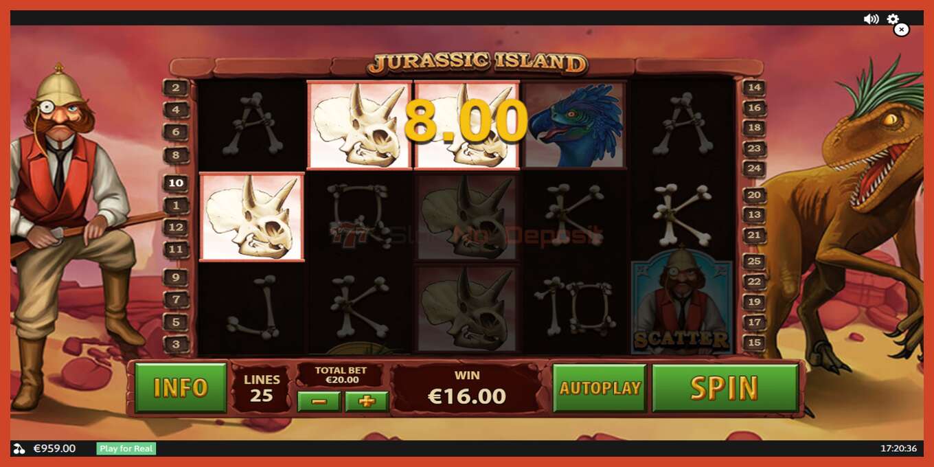 Slot screenshot: Jurassic Island no deposit, number - 4