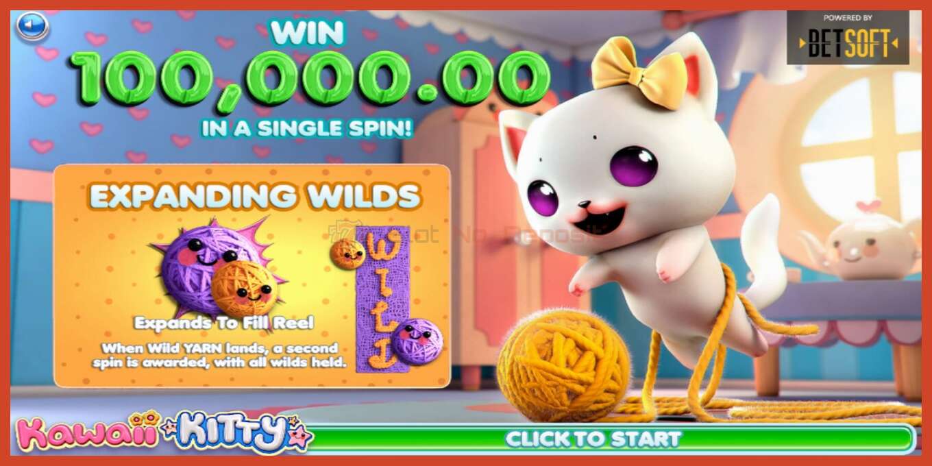 Slot screenshot: Kawaii Kitty no deposit, number - 1